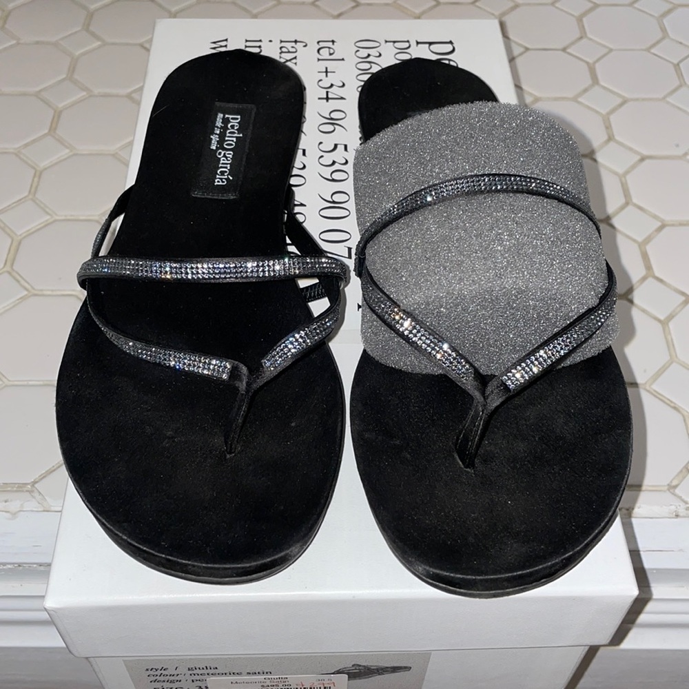 Pedro Garcia Guilia Sandals w/ Crystal Straps - 38